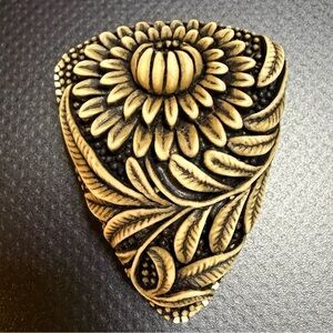 Floral Carved Brooch